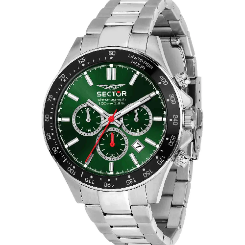 Sector 230 Chronograph Silver Stainless Steel Bracelet