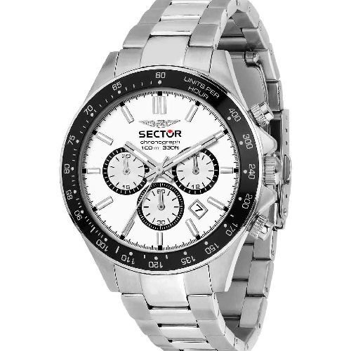 Sector 230 Chronograph Silver Stainless Steel Bracelet
