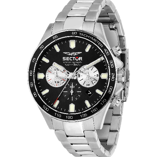 Sector 230 Chronograph Silver Stainless Steel Bracelet