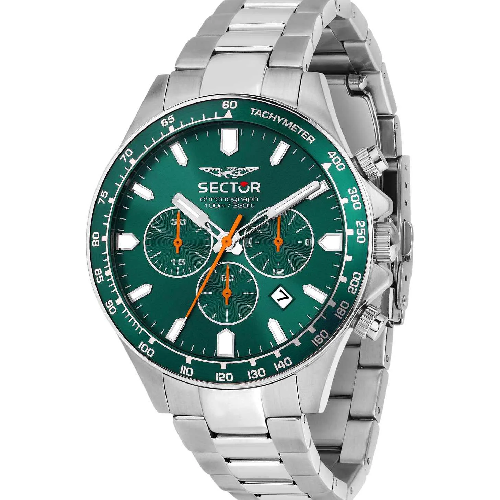 Sector 230 Chronograph Silver Stainless Steel Bracelet