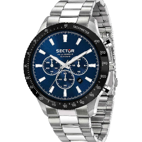 Sector 270 Chronograph Silver Stainless Steel Bracelet