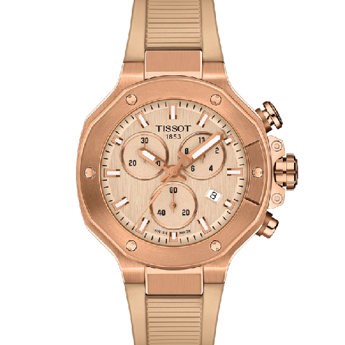TISSOT T-Race Chronograph Beige Synthetic Strap