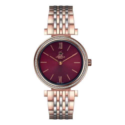 American Polo Aurelia Crystals Two Tone Stainless Steel Bracelet