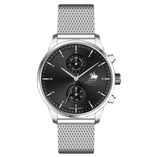 American Polo Gentleman Collection Silver Stainless Steel Bracelet
