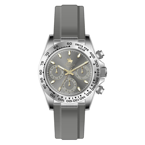 American Polo Apex Sport Multifunction Gents Grey Rubber Strap