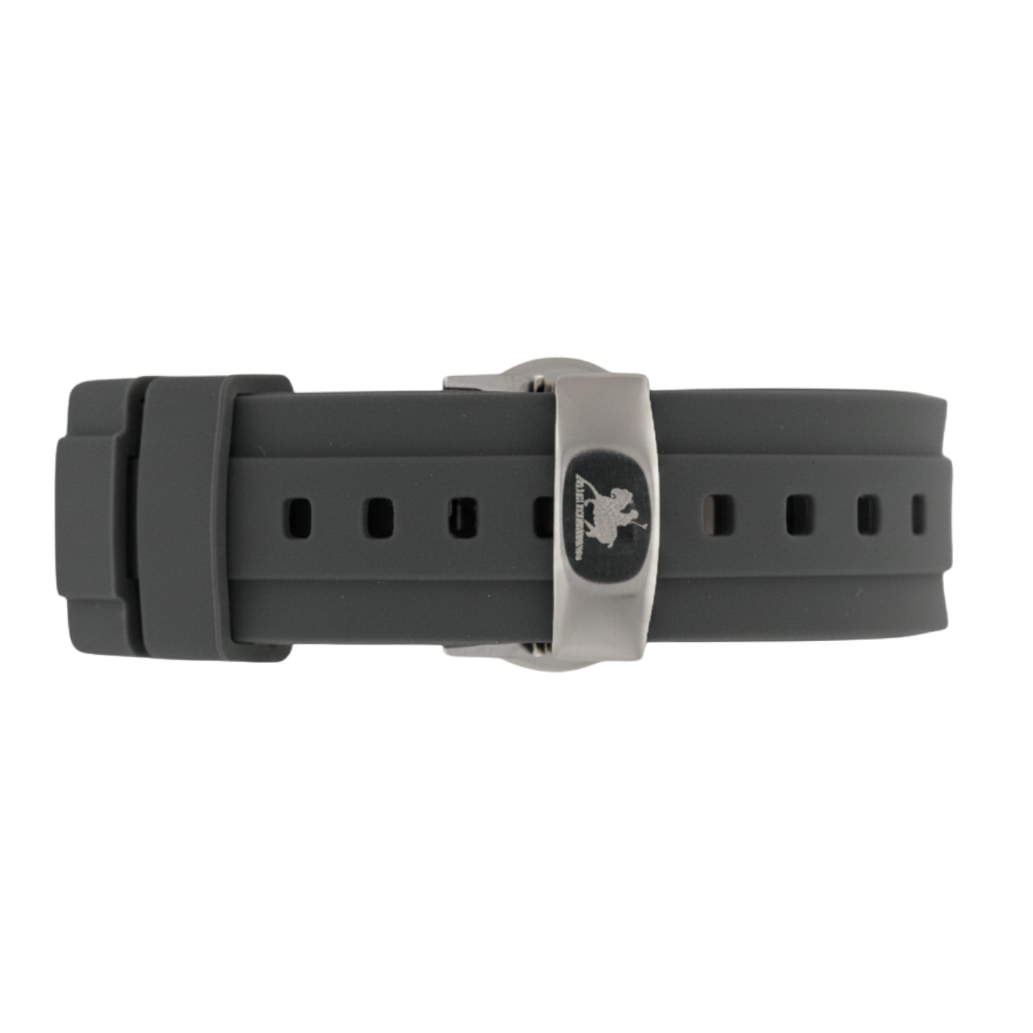 American Polo Apex Sport Multifunction Gents Grey Rubber Strap - Image 2