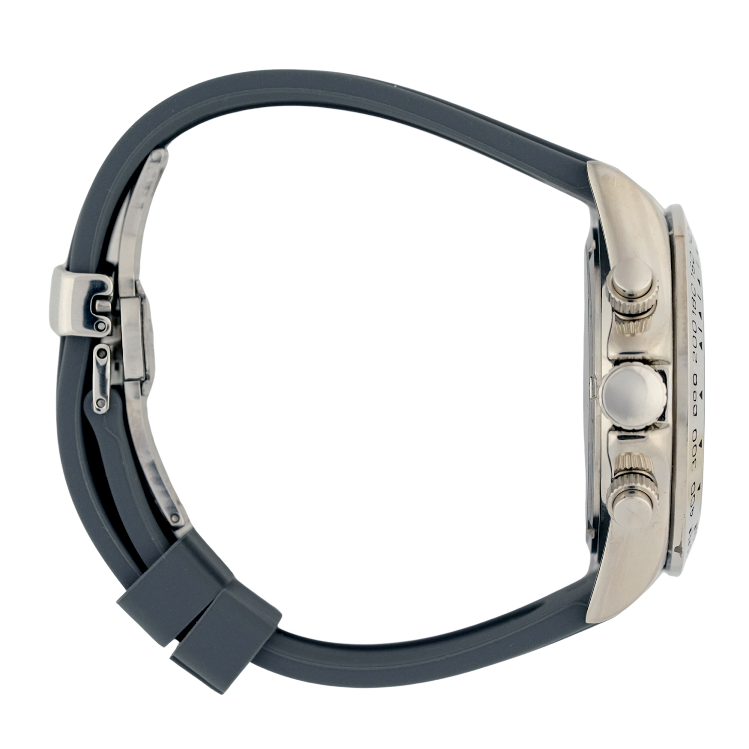 American Polo Apex Sport Multifunction Gents Grey Rubber Strap - Image 3