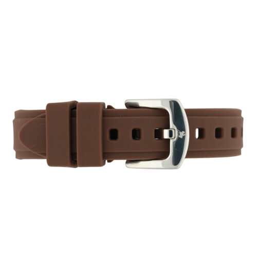 American Polo Pulse Collection Gents Multifunction Brown Rubber Strap - Image 2