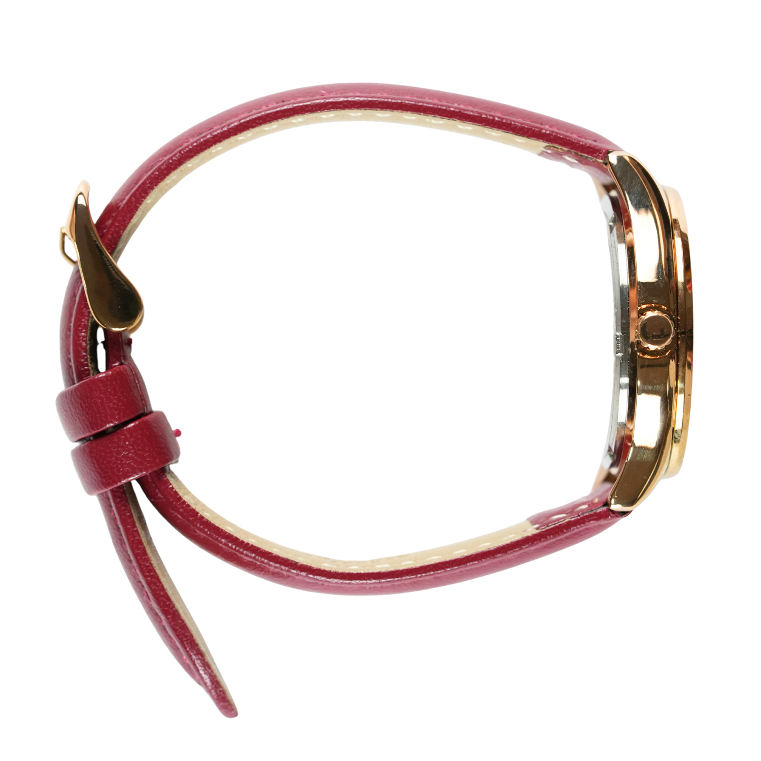 American Polo Ladies Crystal Red Leather Strap - Image 3