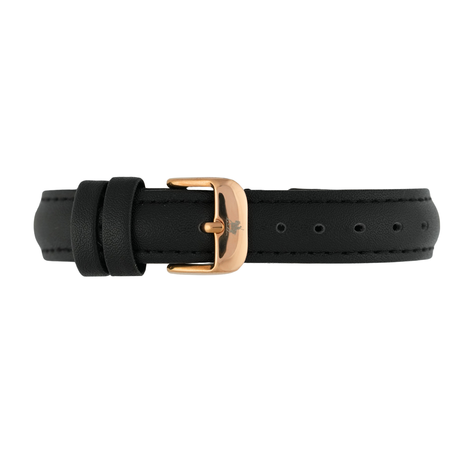 American Polo Ladies Crystal Black Leather Strap - Image 2