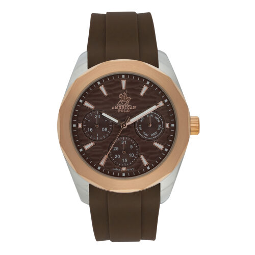 American Polo Phantom Sport Gents Brown Rubber Strap