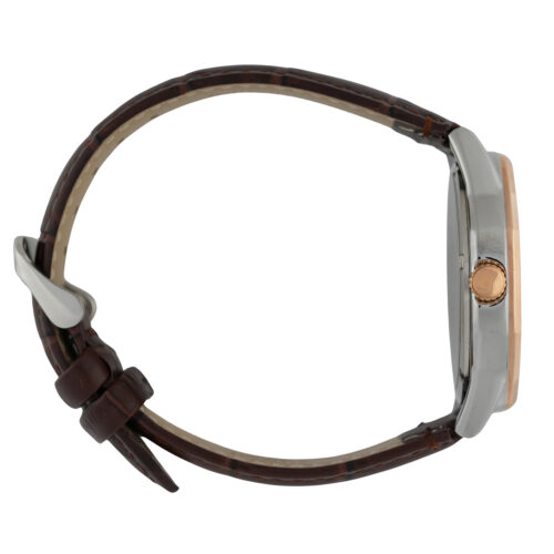 American Polo Skeleton Gents Brown Leather Strap - Image 3