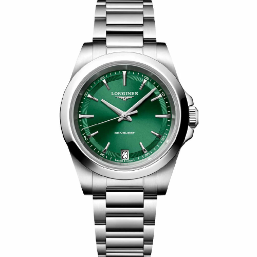 Longines Conquest Automatic Silver Stainless Steel Bracelet 34 mm