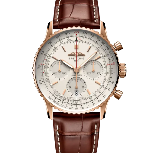 Breitling Navitimer B01 Chronograph 41 Brown Leather Strap