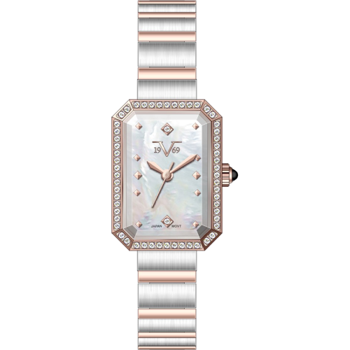 Versace 19V69 Square Two Tone Stainless Steel Bracelet