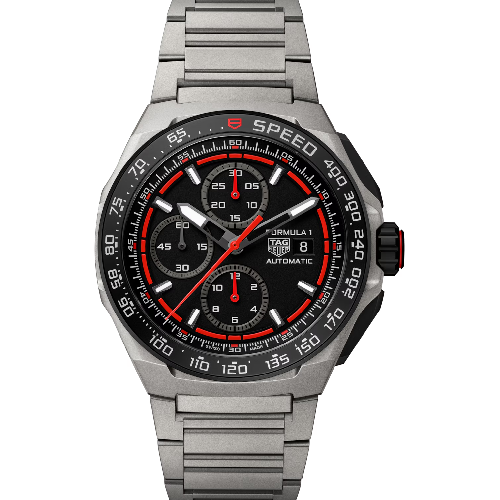 Tag Heuer Formula 1 Chronograph Automatic, 44 mm, Titanium Bracelet coated with black DLC