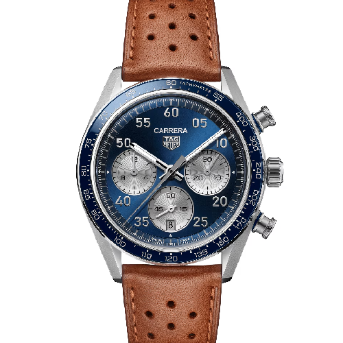 TAG Heuer Carrera Automatic Chronograph Sport 42 mm Brown Leather Strap