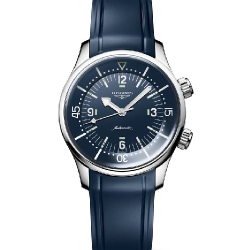 LONGINES LEGEND DIVER Automatic Blue Rubber Strap 39 mm