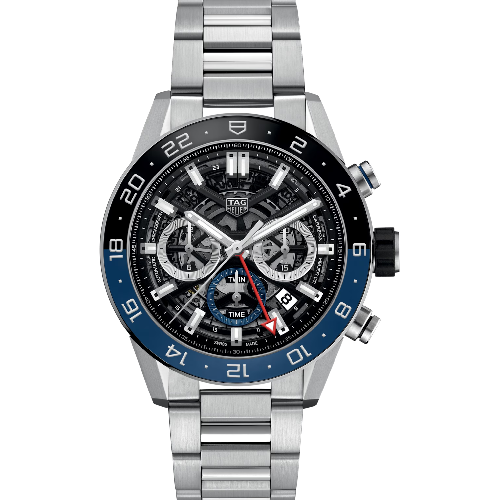 TAG Heuer Carrera Chronograph Twin-Time Stainless Steel Bracelet