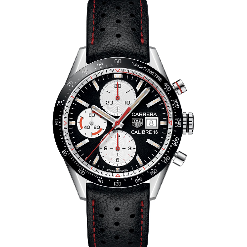 TAG Heuer Carrera Automatic Black Leather Strap
