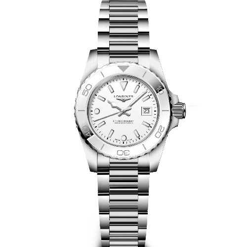 LONGINES HydroConquest Quartz Silver Stainless Steel Bracelet 30 mm