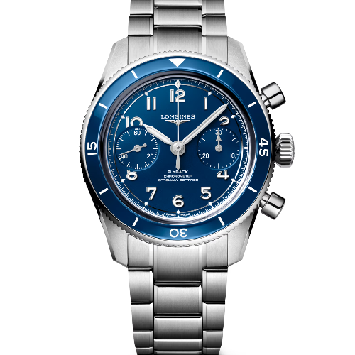 Longines Spirit Pilot Flyback Chronograph Stainless Steel Bracelet 39.5 mm