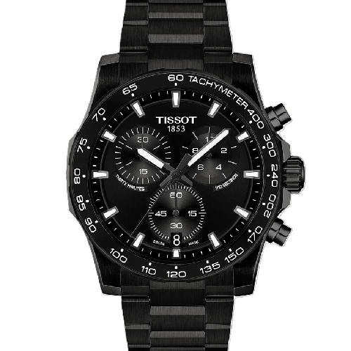 TISSOT Supersport Cronograph Black Stainless Steel Bracelet